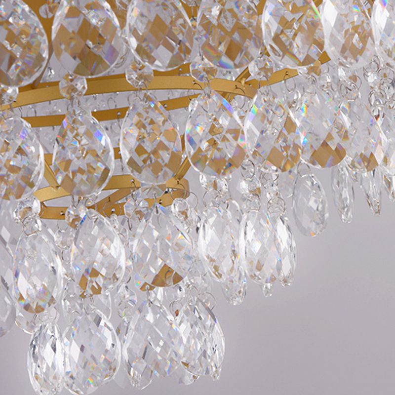 Crown 2 - Light Wall Light Iron and Crystal Post Modern Wall Fixture in Gold