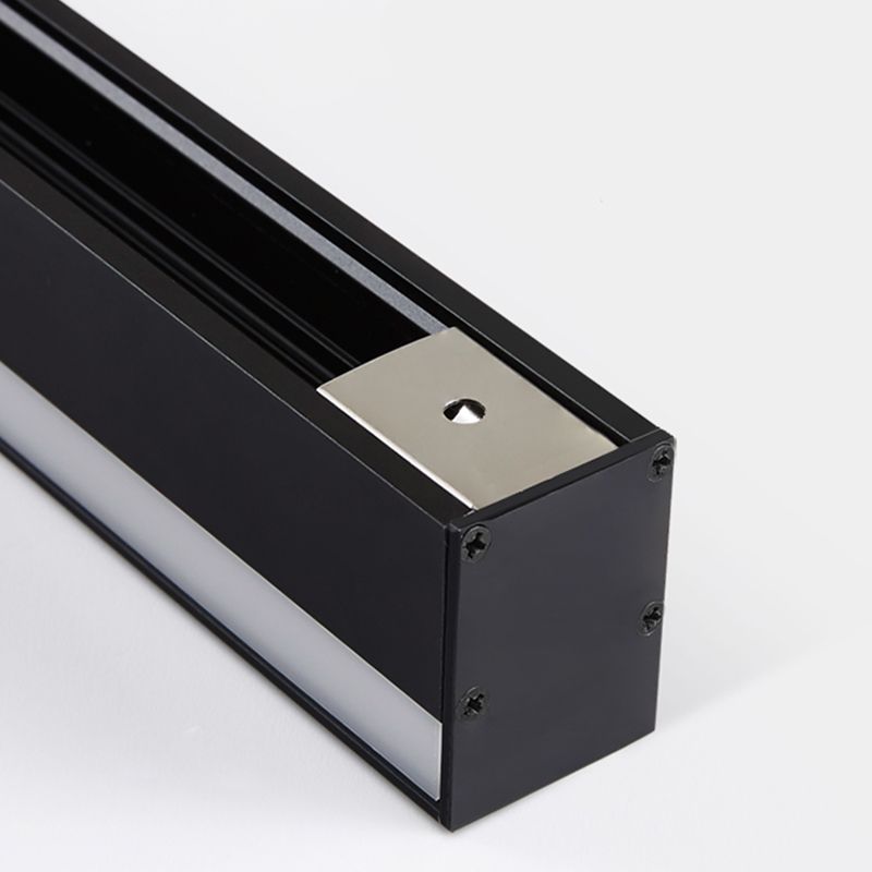 Linearer Schatten Metall Wandleuchte moderne Stil 1 Lichtwandhalterung Beleuchtung in Schwarz