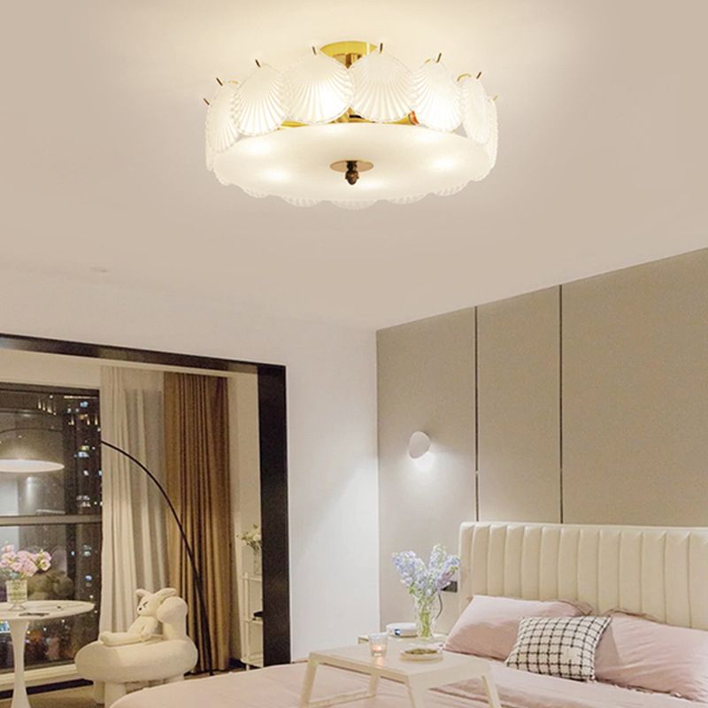 Modern Glass Ceiling Lamp Household Simple Flush Mount Light Fixture