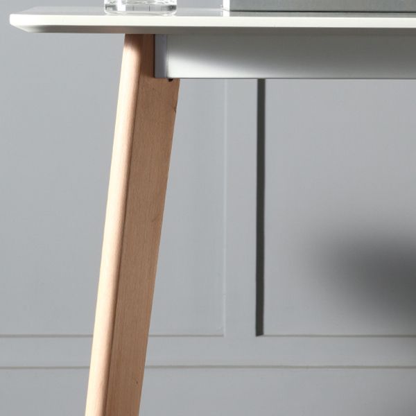 Modern Indoor Rectangle Trestle Bar Dining Table in Stone and Wood