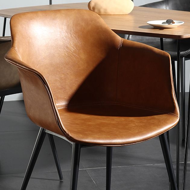 Zeitgenössischer Stil Essstuhl Arm Metal Side Parsons Stühle für Küche