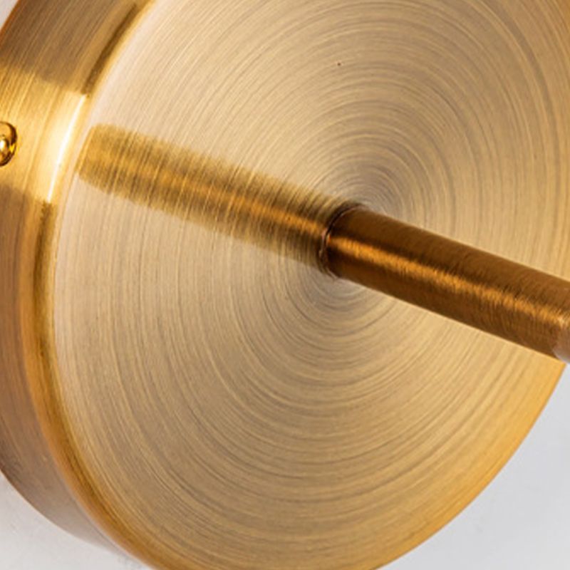 Postmodern Style Round Shade Wall Sconce Transparent Glass 1 Light Sconces for Bedroom