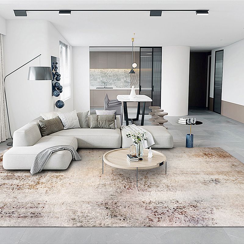 Fancy Modern Arae Carpet Tie-Dye Pattern Polyester Area Rug Stain Resistant Rug for Living Room