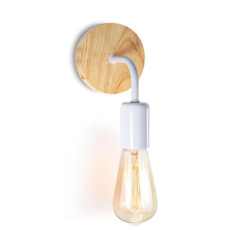 Modern Simple Wall Light Fixture Wooden Wall Light Sconce for Bedroom