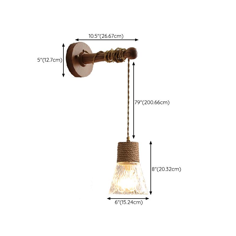 Modern Glass Shade Wall Mounted Sconce 1-Light Wall Lights for Bedroom