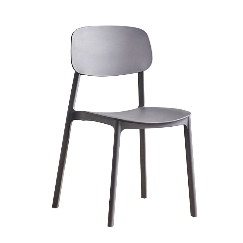 Plastic Dining Armless Kitchen Chair Open Back Dining Side Chair