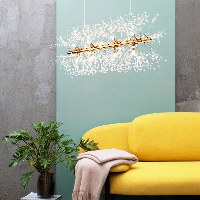 Moderne Spray Hanging Pendell Lichtkristall Anhängerbeleuchtung