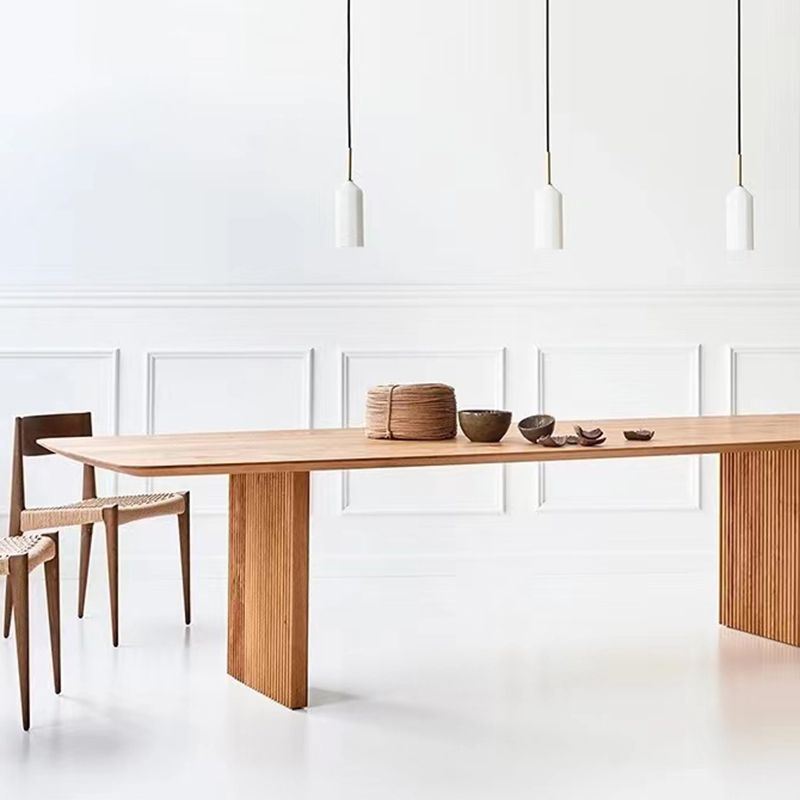 Mesa de madera contemporánea de madera maciza mesa de madera para comedor para comedor