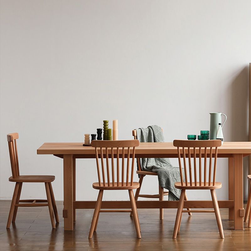 Traditional Kitchen Dining Side Chair Wood Side Dining Chairs in Natural