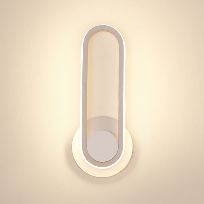 Moderne Stil ovaler Wandmontaglampen Metall 1 Licht Wandleuchte Leuchten