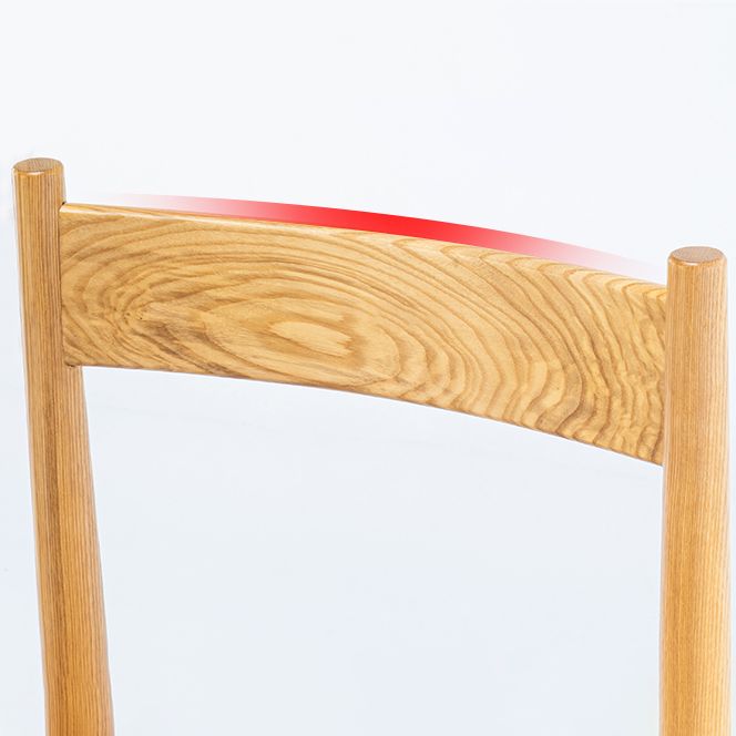 Silla de comedor de madera de estilo escandinavo, silla lateral de comedor con respaldo abierto para Patio