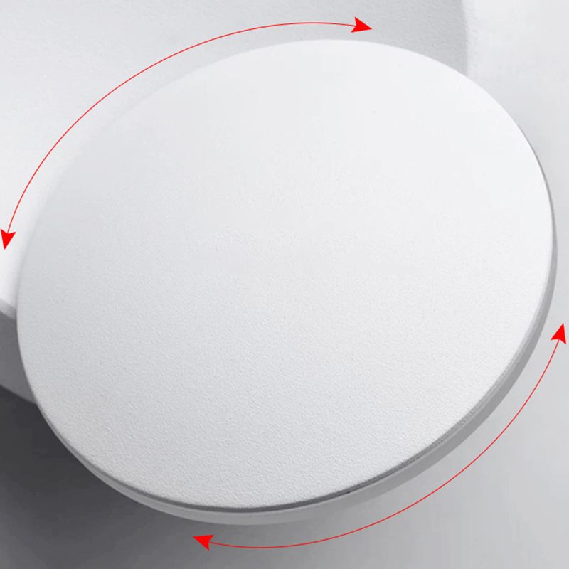 Modern Metal Rotatable Wall Light Round 6.5" High LED Wall Sconce for Living Room