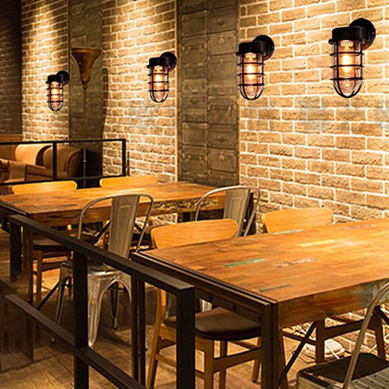 Éclairage de murs en cage en cage industriel Light Light Mur Murd Sconce éclairage pour le restaurant