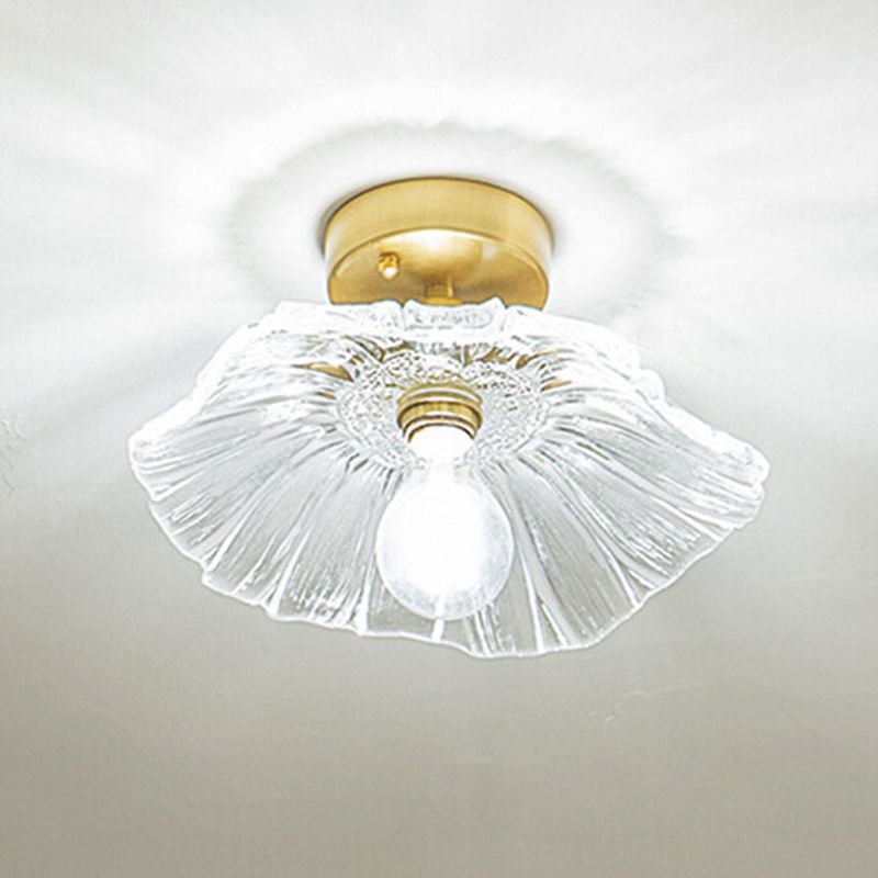 Modern Ceiling Lamp Glass Flush Mount Light Fixture for Bedroom Corridor