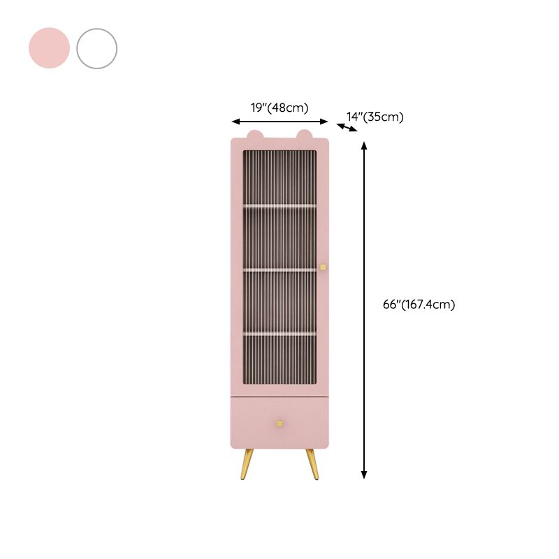 Contemporary Bookcase Closed Back Vertical Shelf Bookcase with Drawer Storage
