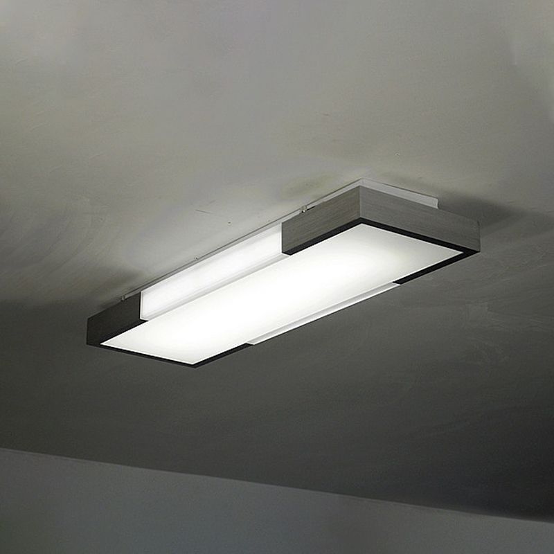 Lámpara empotrada rectangular Simplicity de 8"/15" de ancho, lámpara empotrada Led de metal de 24,5"/35,5" de largo para guardarropa en negro/plata