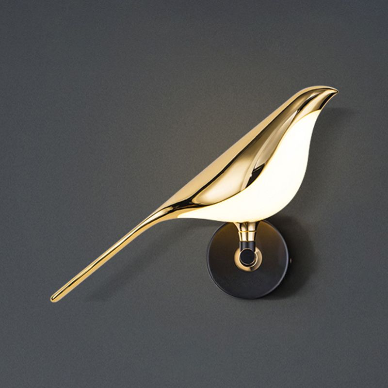 Sala de estar dorada mate de pared posmoderna lámpara montada en la pared