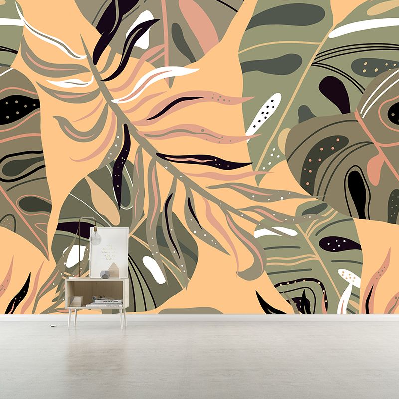 Plant Illustration Wall Mural Wallpaper Sitting Room Wall Mural