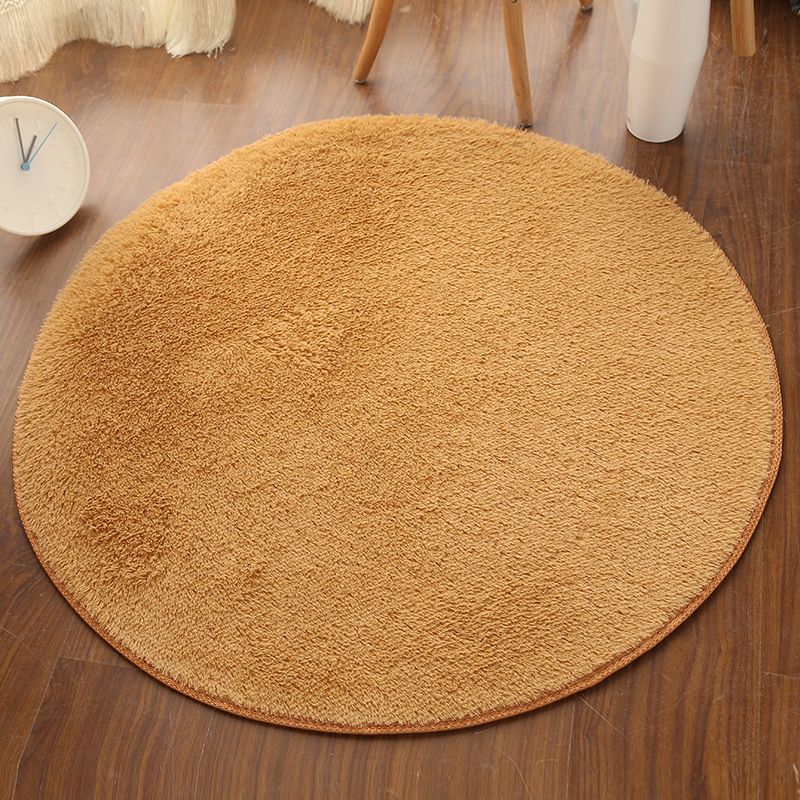 Multi Colored Comfort Rug Polypropylene Solid Color Carpet Non-Slip Backing Pet Friendly Washable Rug for Bedroom
