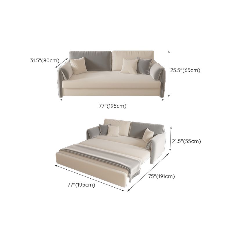 Contemporary Foldable Futon Sleeper Gray Futon Sleeper Sofa Bed