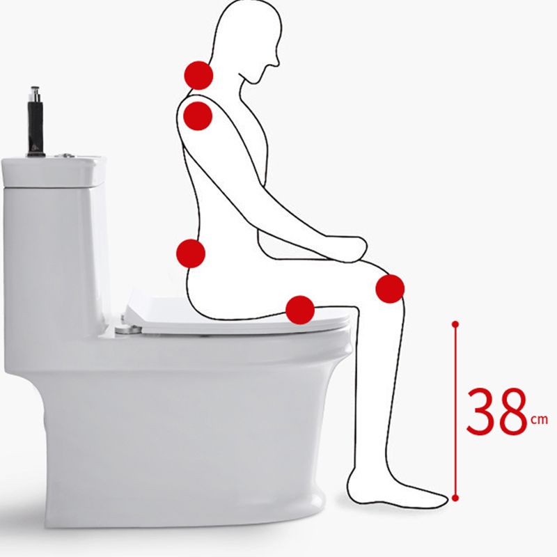 Contemporary Ceramic Toilet Bowl One Piece Skirted Urine Toilet with Seat