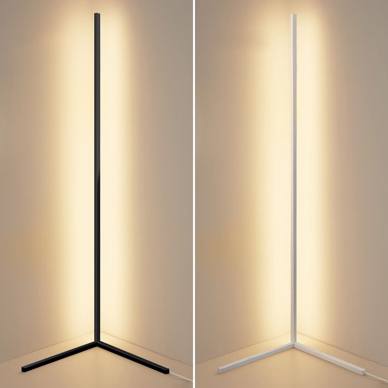 Luminaires de plancher de colonne Métal de style moderne 1 lumière du sol lumineux
