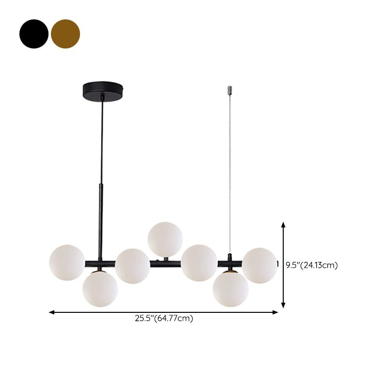 Nordic Glass Island Lighting Fixture Creative Pendant Light for Dining Room
