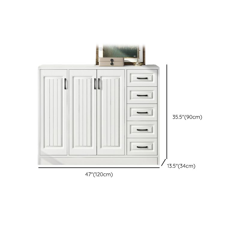 White Standard Cabinet Solid Wood Storage Cabinet with Drawer