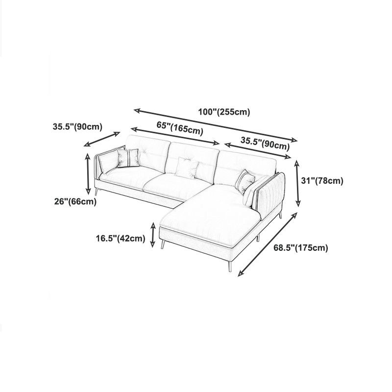 Beige Contemporary Faux Leather Sofa with Recessed Arm 30.7"