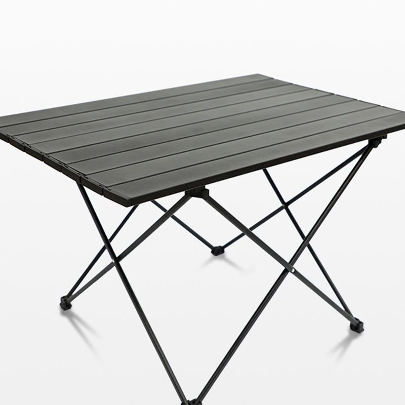 Industrial Style Patio Table Outdoor Open-air Rectangular Metal Camping Table
