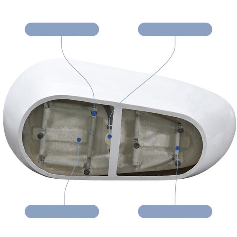Modern Acrylic Bathtub Freestanding Soaking Bathtub with Drain Bathtub and Overflow Hole
