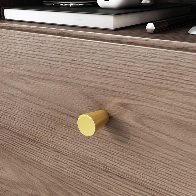 2 Drawers Night Table 1 Shelf Solid Wood Nightstand With Legs ,20.9" Tall