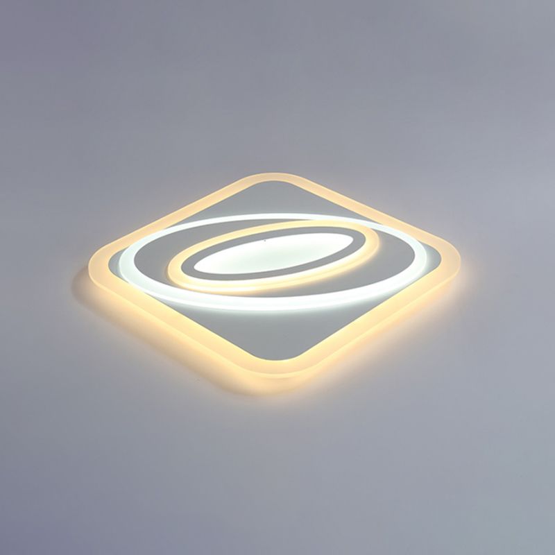 Spacetime wormgat kinderkamer inbouw acryl 21,5"/38"/47" brede LED moderne plafondlamp in warm/wit licht