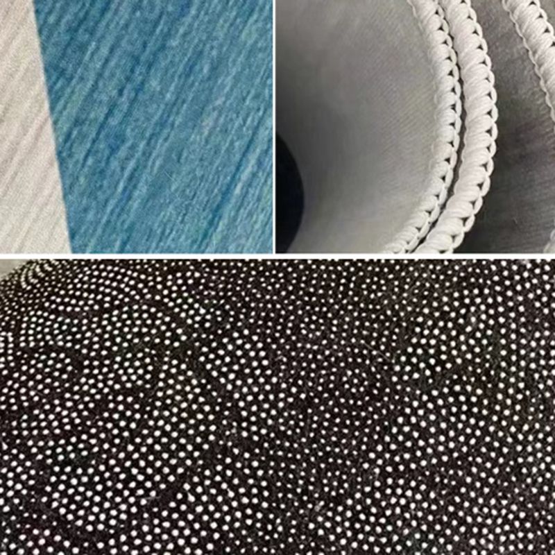 Light Grey Modern Rug Polyester Line Area Rug Washable Rug for Drawing Room