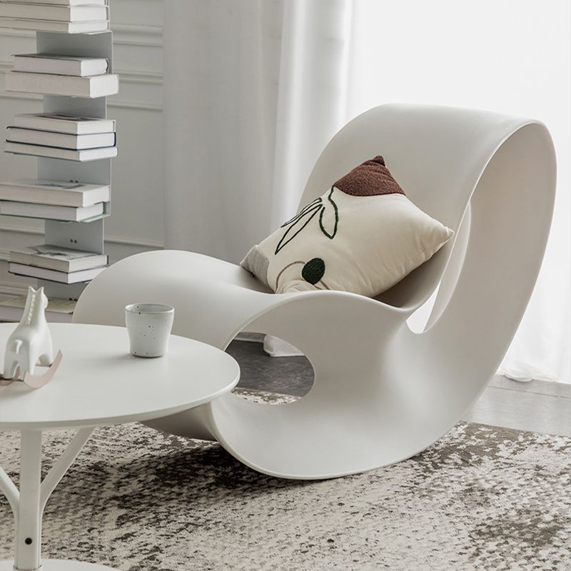 Modern Rocker Chair Plastic Seat Belt Rocking Accent Chair for Living Room