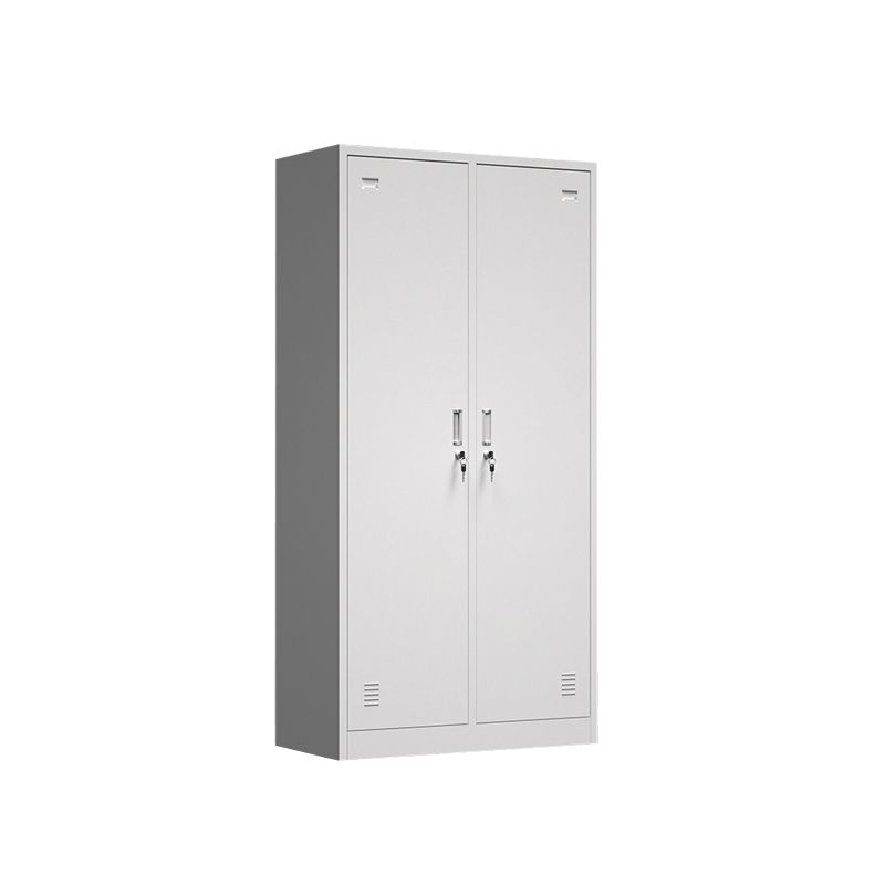 Gray Metal Cabinet for Bathroom Modern Storage Cabinet with Hinged Door