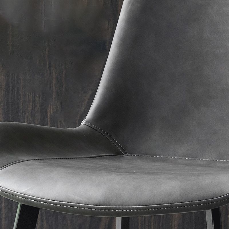 Chaises de salle à manger en cuir contemporain des chaises latérales sans bras solides