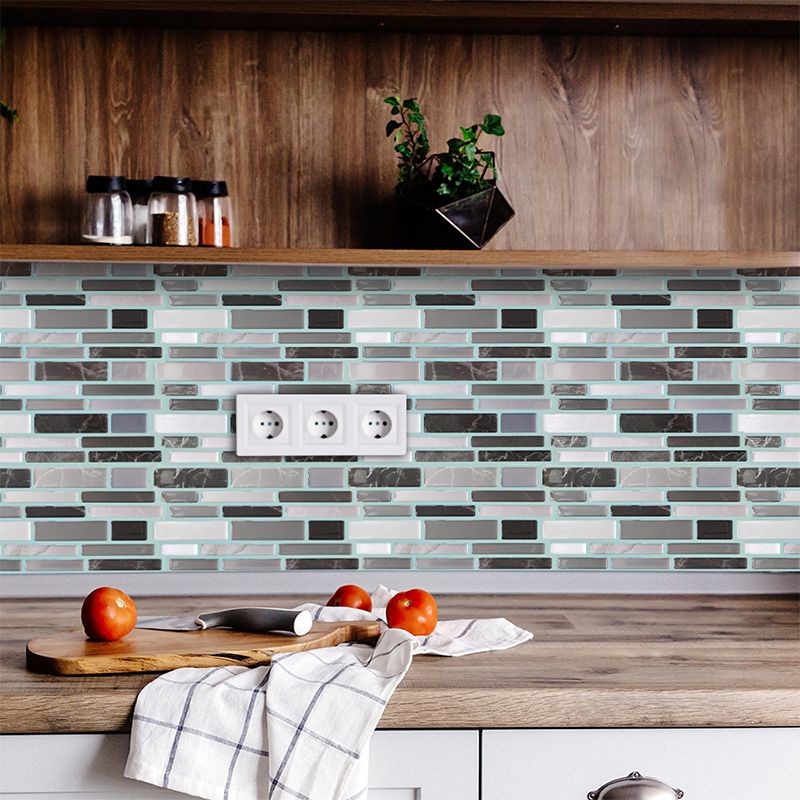 Farmhouse Brick Mosaic Tiles Wallpapers Pastel Color Easy Peel off Wall Art for Home