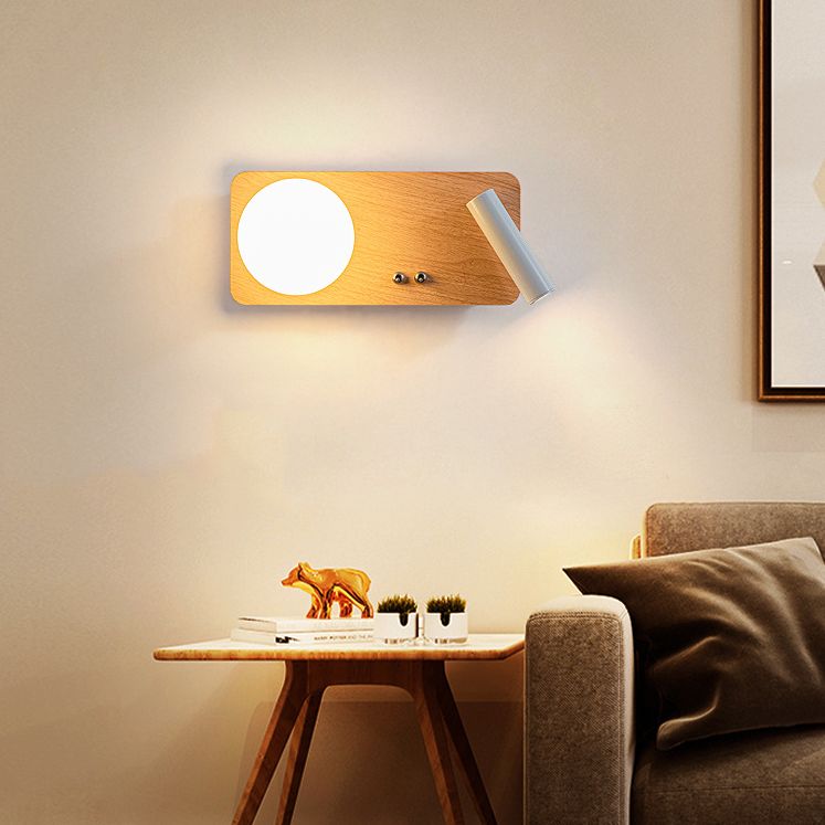 Modern Sconce Single Light Wood Light Spot Light Beside Light Bedroom Indoor Light