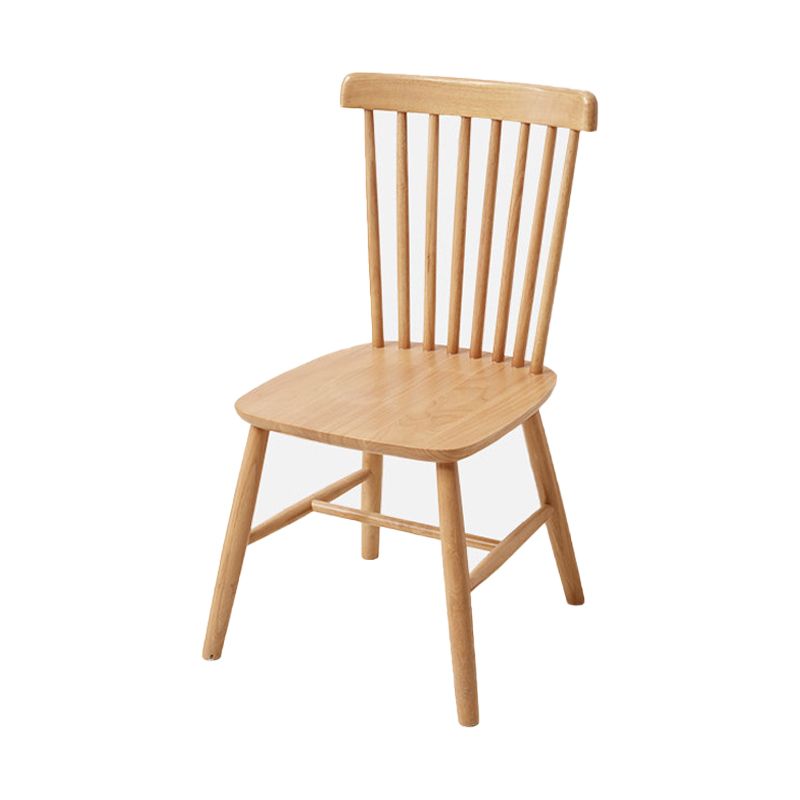 Contemporary Solid Wood Side Chair Metallic Finish Indoor-Outdoor Windsor Chair