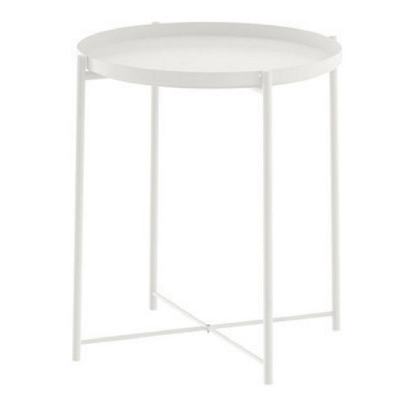 4 Legs Base Design Iron Material Green/white/black/yellow End Table Round Top Side Table