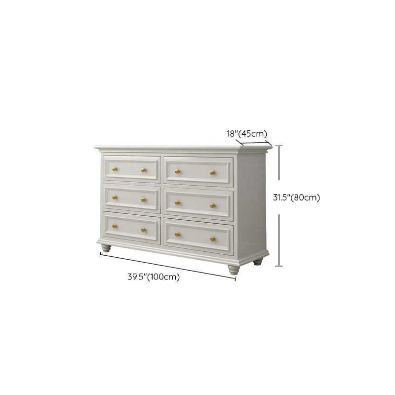 Solid Wood Storage Chest Dresser Classic Glam Chest with Drawers