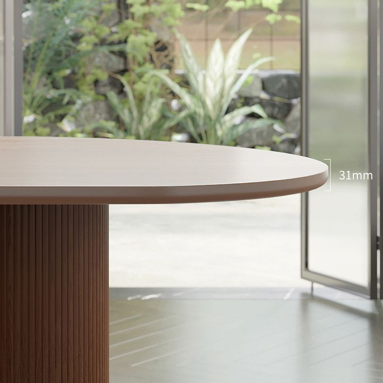 Island Platform Dining Table Contemporary Solid Wood Dining Table