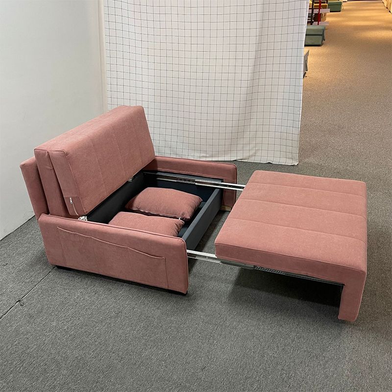 Pillow Included Convertible Sofa Foldable Futon Sofa Bed with Storage