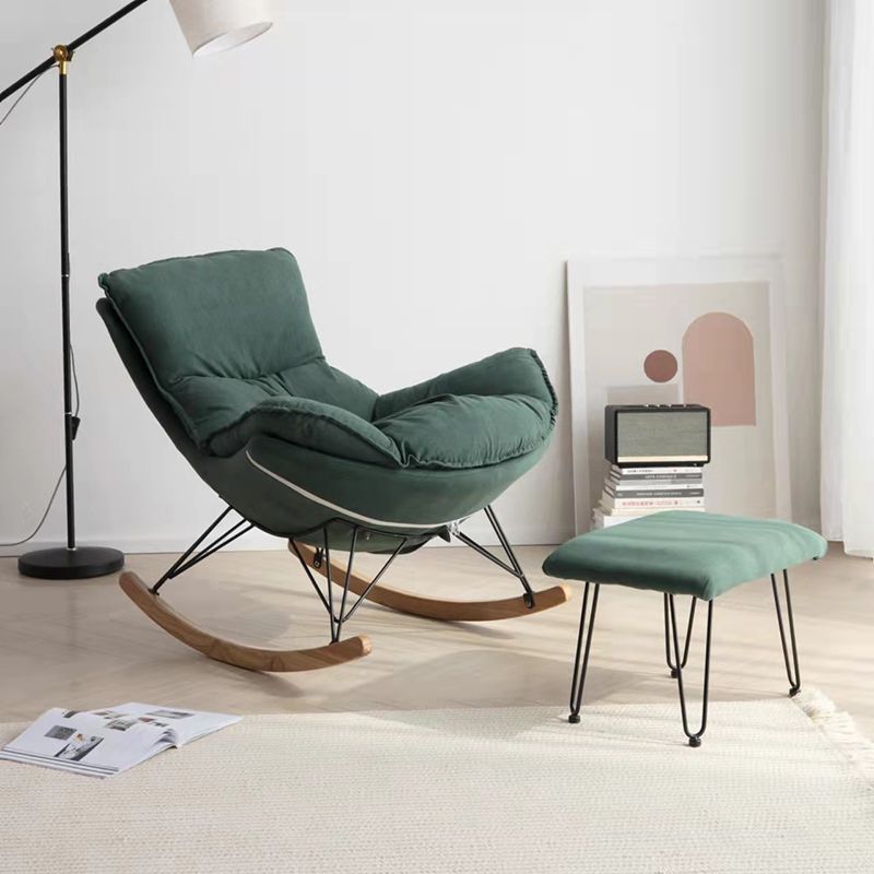 Faux Leather Gorgeous Rocking Chair Removable Cushions Rocker Chair for Living Room