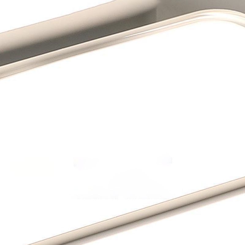 Geometric Interior LED Flush Mount in White Minimalist Iron Ceiling Flush