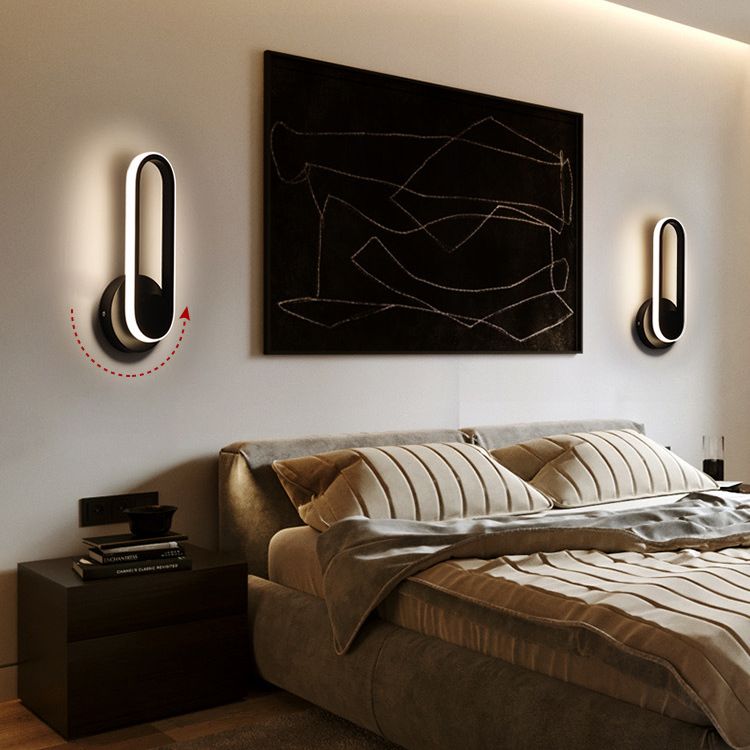Modern Wall Sconce Fonce 1 illuminazione a parete regolabile in metallo illuminato per camera da letto