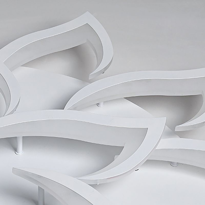 White Sputnik Ceiling Flush Mount Minimalist LED Metal Ceiling Lighting