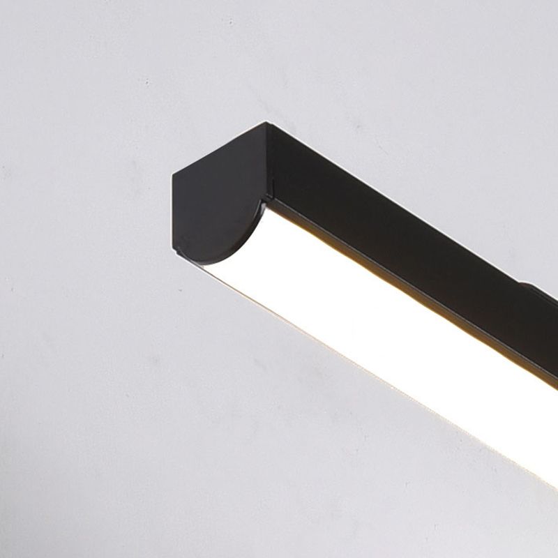 1 Light Thin Vanity Lighting Fixtures Modern Style Metal LED Mirror Lights