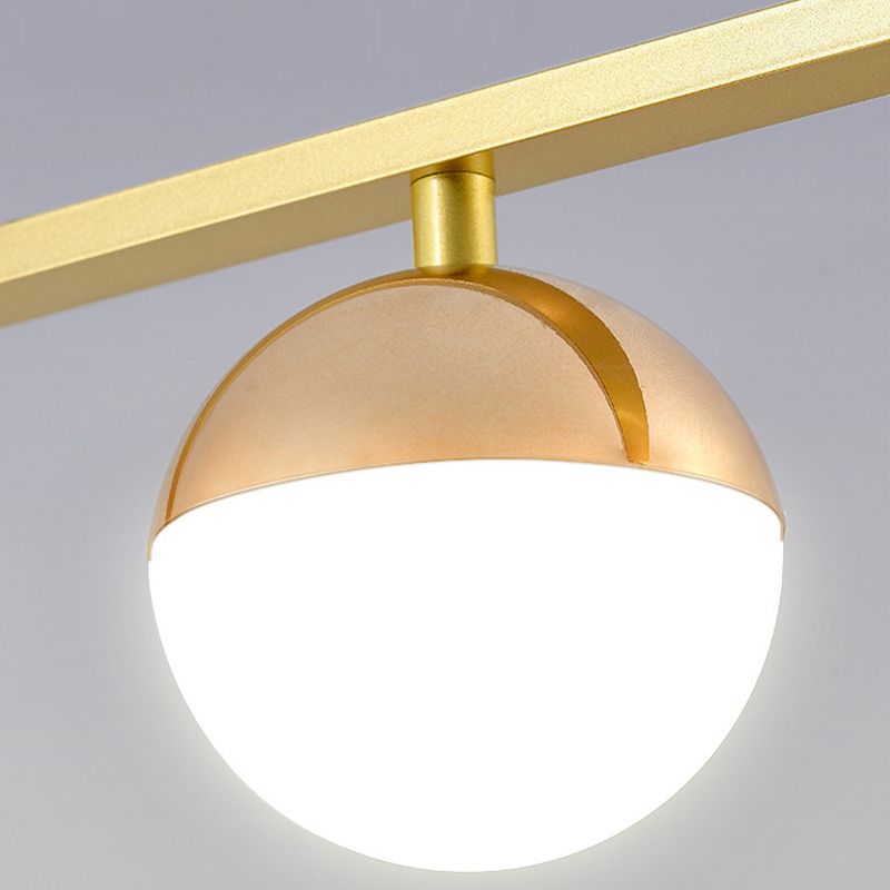 Black / Gold Contemporary Ceiling Pendant Fixture Metal and Glass Kitchen Island Light